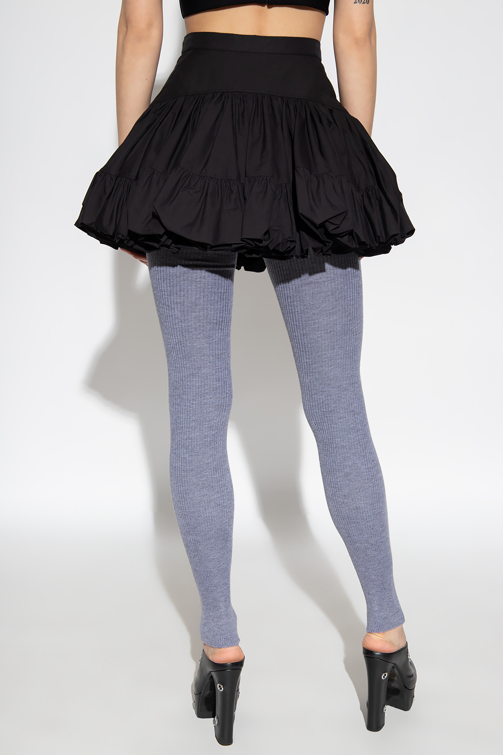 Black Cotton mini skirt Alaïa - SchaferandweinerShops Japan
